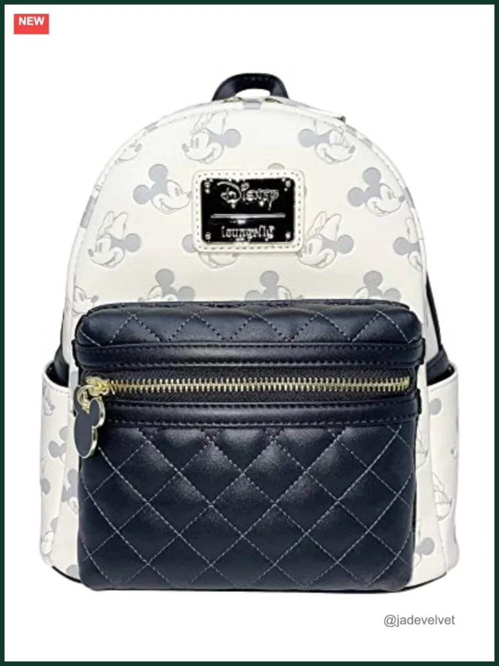 Loungefy Disney Mickey Mouse Minnie Allover Debossed Faux Leather Shoulder Bag